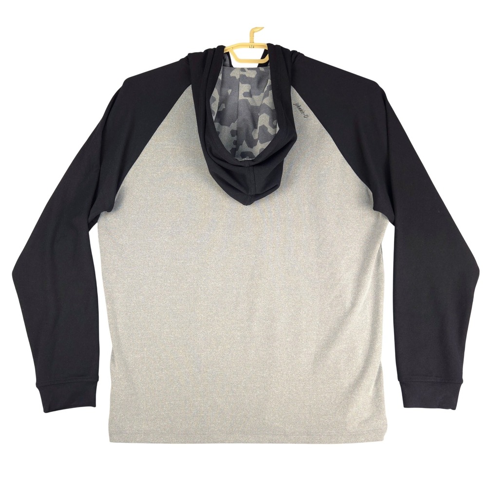 Johnnie-O Mens Meteor Gray Black Quarter Zip Hoodie JMHD1090 Large